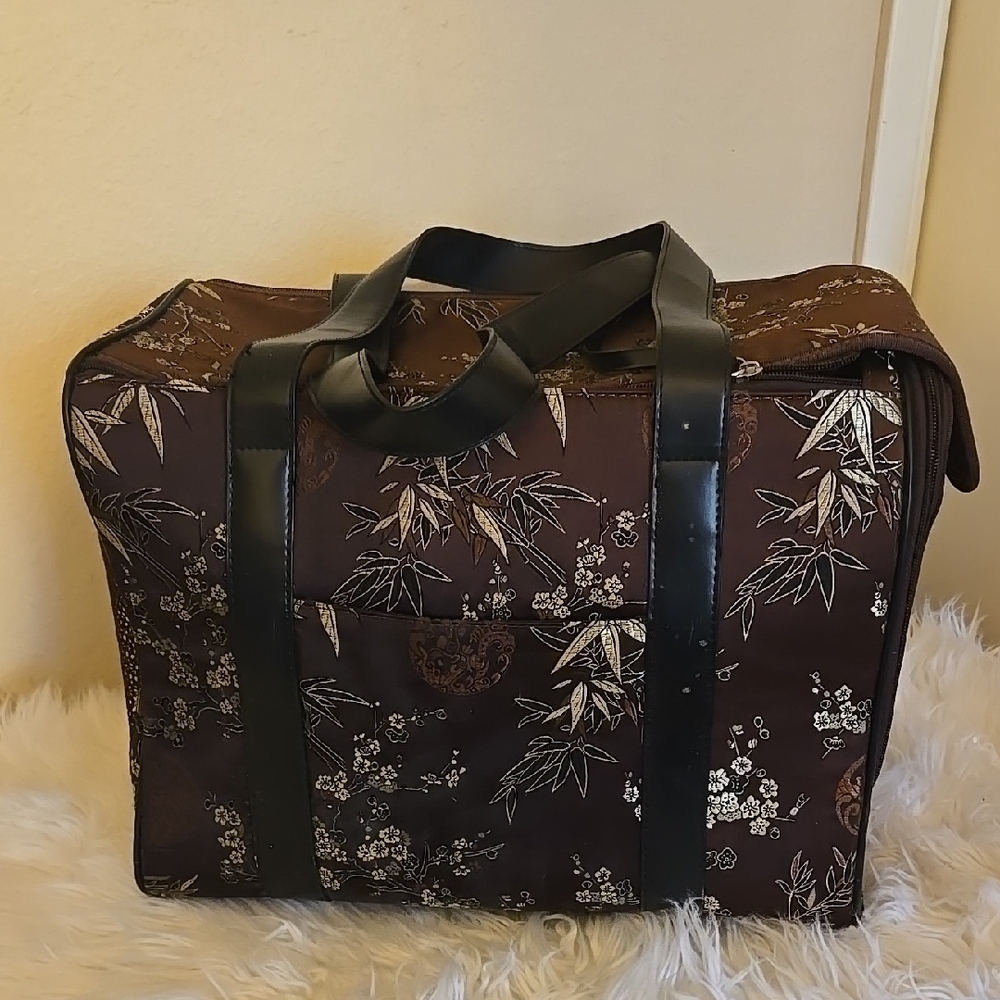 Elegant Brown Asian Small Dog Cat Carrier
